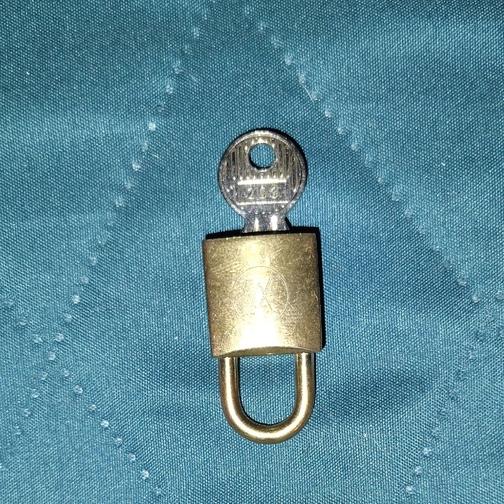 Louis Vuitton Brass 203 Rare Key Padlock with Key